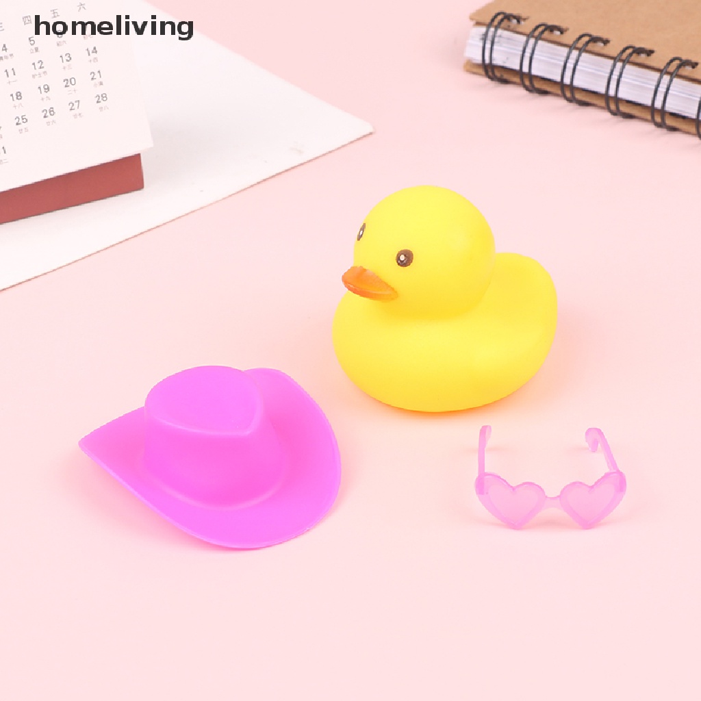 Set 1 / 3 Đồ trang trí Vịt Tráng Men Mini Trang Trí Bể Cá / Nhà Búp Bê