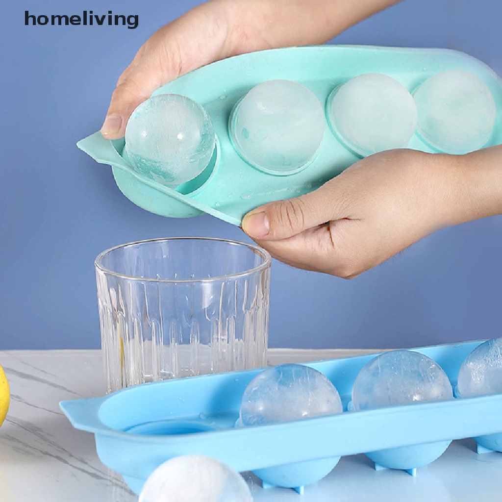 1 Khuôn Làm Đá Viên 4 Ngăn Bằng Silicone DIY
