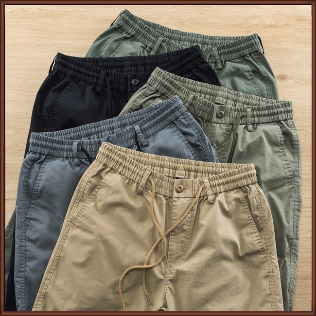 Quần Thể Thao Lưng Thun Co Giãn Thoáng Khí Nhanh Khô Màu Sắc Đơn Giản Cho Nam