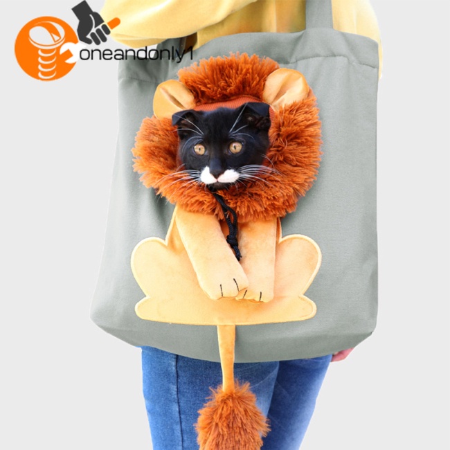 [COD] Túi Xách Du Lịch Thoáng Khí Kích Thước Nhỏ Gọn Thiết Kế Hình Sư Tử Hoạt Hình Dễ Thương Có Lỗ