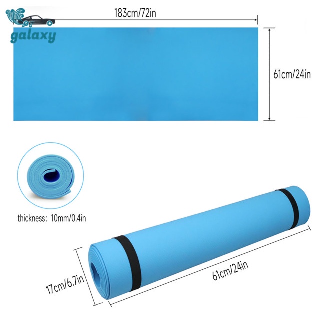 Galaxy Thảm Tập Yoga Dày 10mm Chống Trượt Kèm Dây Đeo