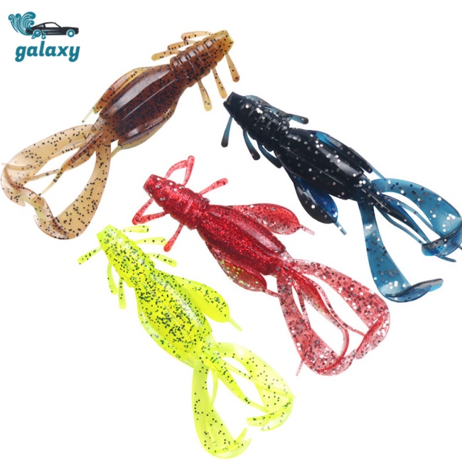 Galaxy Set 4 Mồi Giả Nhử Cá 10cm / 10g Bằng Nhựa Mềm Gắn Kèm Móc Câu Tiện Dụng