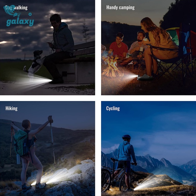 Galaxy Đèn Pha Led 3 Chế Độ Bằng Hợp Kim Nhôm Độ Sáng Cao Có Thể Sạc Lại