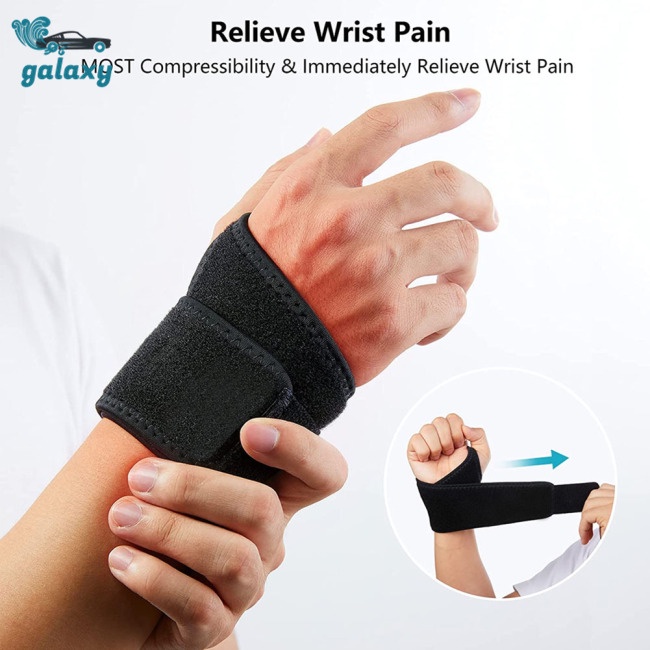 Galaxy 1 Cặp Đai Quấn Cổ Tay Thoáng Khí Điều Chỉnh Được Kèm Miếng Dán Ma Thuật Hỗ Trợ Giảm Đau Khớp