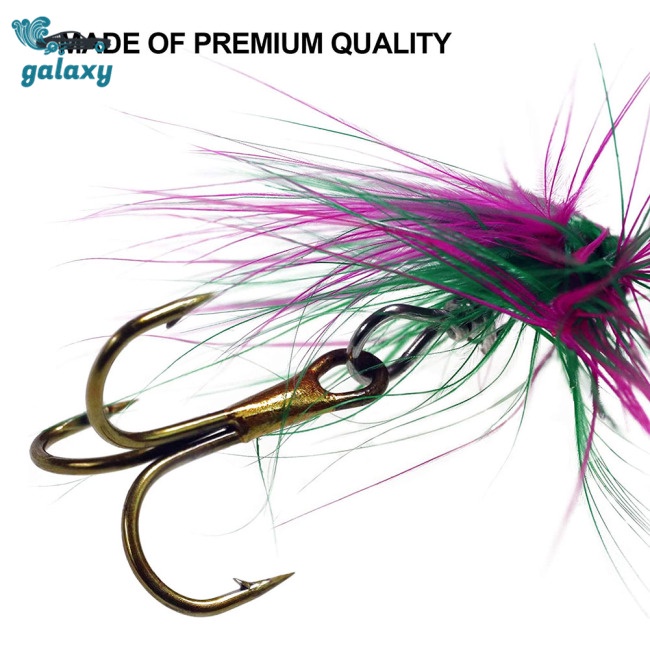 Galaxy Set 4 Mồi Giả Nhử Cá 6.5cm3.5g Bằng Lông Vũ Gắn Kèm Móc Câu Tiện Dụng