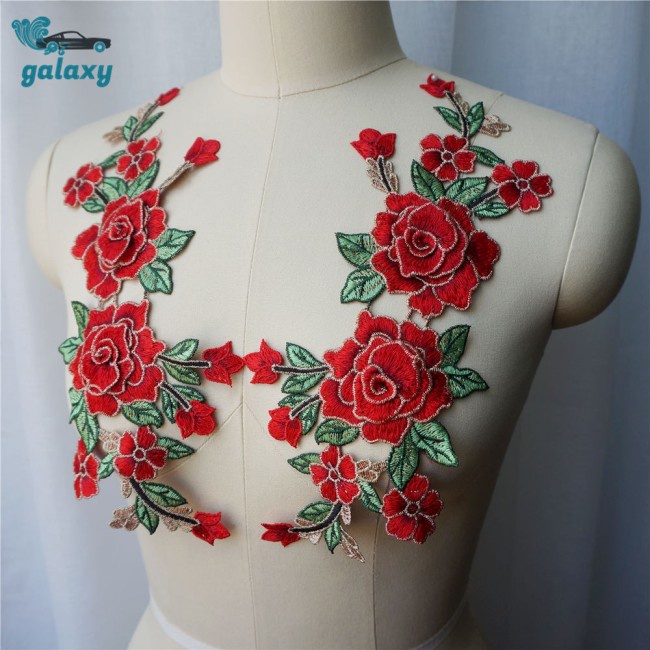 Galaxy Miếng Vải Ren Thêu Hoa Hồng 3D 2