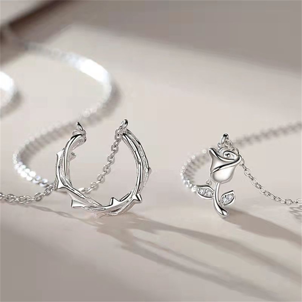 Vòng cổ Đồng Mặt Hình Bông Hoa Chống Rỉ Sét Thời Trang Cho Cặp Đôi