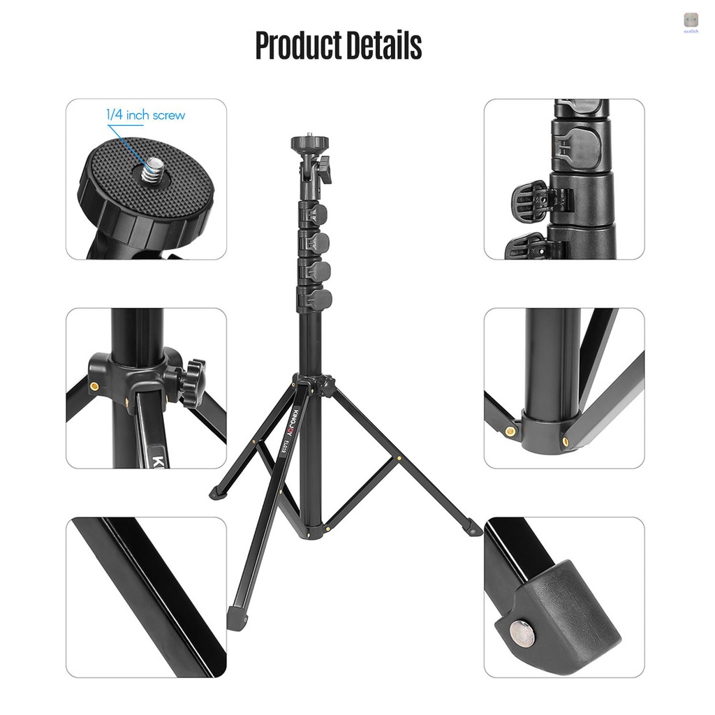 Giá Đỡ Máy Ảnh Ba Chân Kingjoy FL019 Đa Năng Chất Liệu Hợp Kim Nhôm Ốc Vít 1 / 4 Inch L