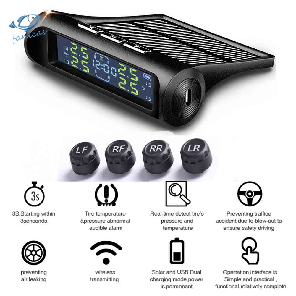 Bộ CảM BiếN ÁP SuấT BáNh Xe Tự ĐộNg 2 Trong 1 AN-01D
