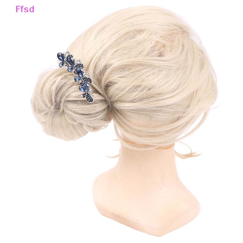 {Ffsd} Lược Cài Tóc Xoăn Đính Đá Hình Bướm Phong Cách Hàn Quốc Dành Cho Người Lớn * Bán Chạy