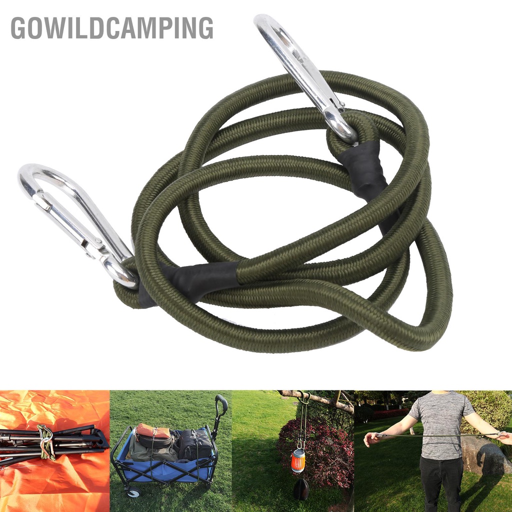 Hàng HOT GoWildCampingDây Bungee 120cm có móc Dây đeo nặng Dây cao su đàn hồi để câu cá cắm trại