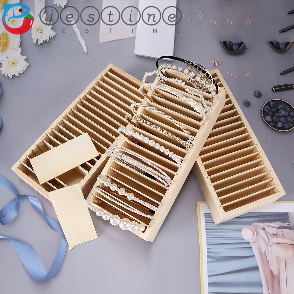 Giá Đỡ Trưng Bày Vòng cổ 17 Tầng 20 Tầng Bằng Gỗ Trơn Đa Năng