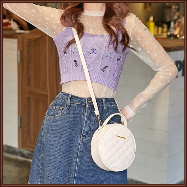 Túi Đeo Vai Mini Bằng Da Pu Nhân Tạo Với Tay Cầm Điều Chỉnh Và Khóa Kéo Chống Rỉ Sét Thời Trang Cho Nữ