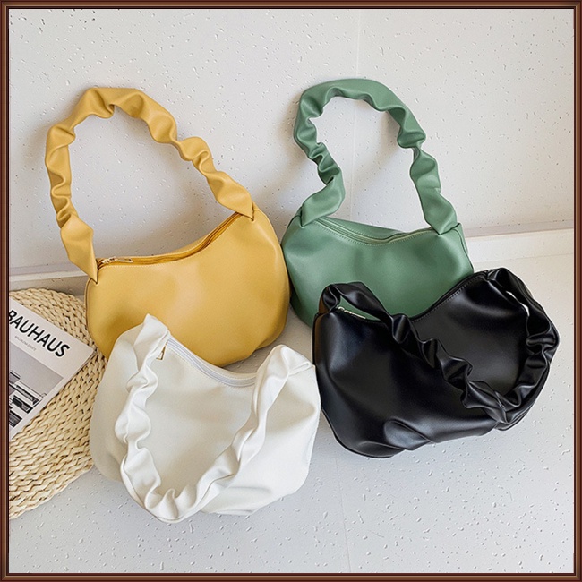 Túi Xách Da Pu Có Khóa Kéo Phong Cách Hàn Quốc Cho Nữ