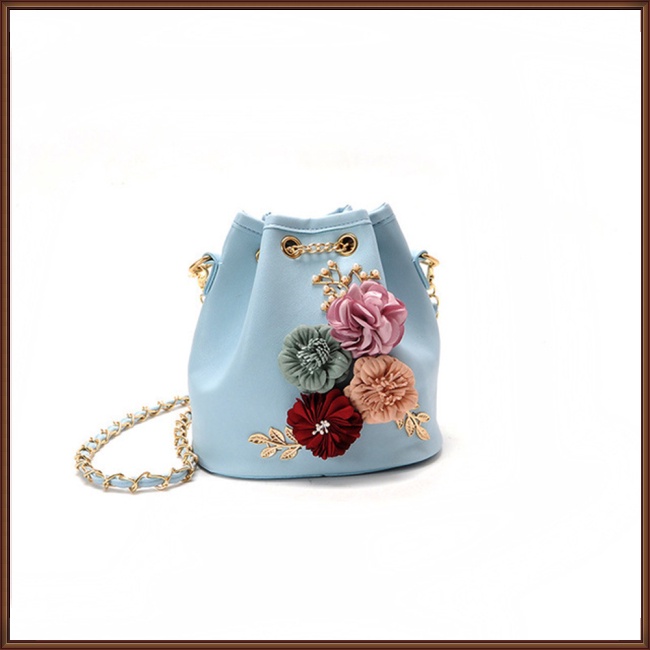 Túi Xách Rút Dây Họa Tiết Hoa Thời Trang Cho Nữ