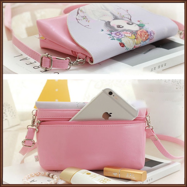 Túi Đeo Vai Mini In Họa Tiết Hoạt Hình Dễ Thương Cho Bé Gái