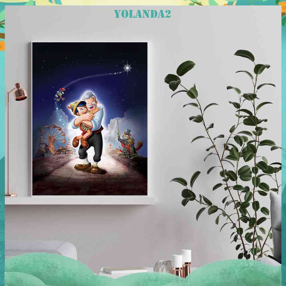 Bộ Tranh Đính Đá 5D Họa Tiết Hoạt Hình Độc Đáo DIY Dùng Trang Trí Nhà Cửa