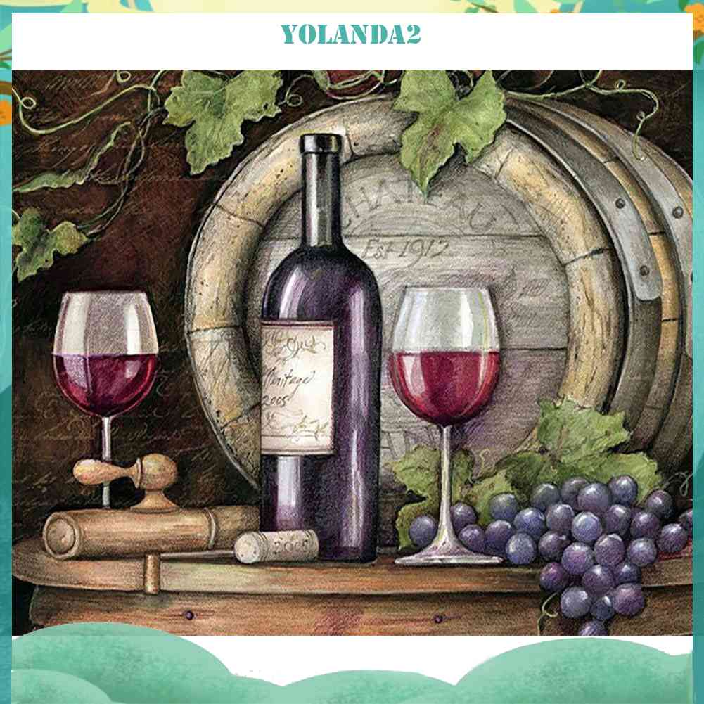 Bộ Tranh Đính Đá Diy Hình Thùng Rượu Độc Đáo Sáng Tạo