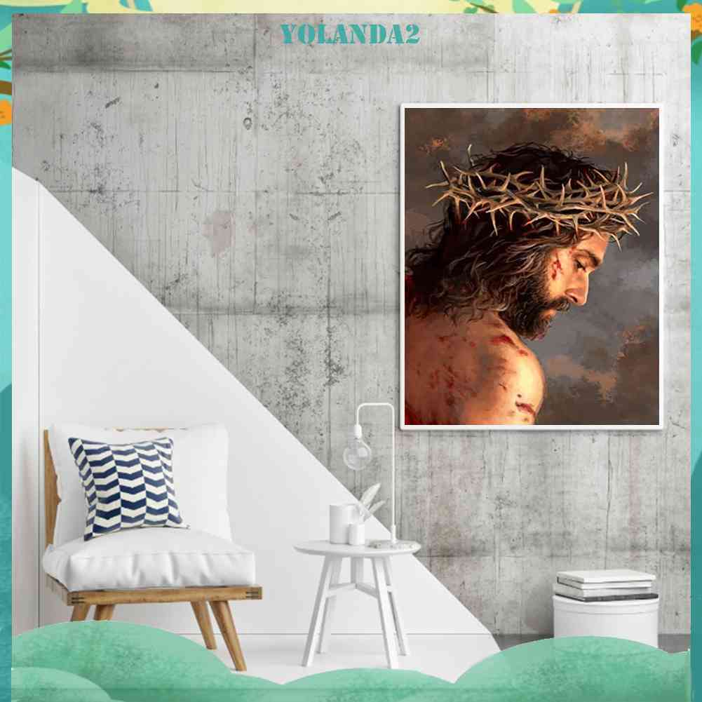 Tranh Đính Đá Kim Cương Toàn Bộ 5D DIY Hình Chúa Jesus