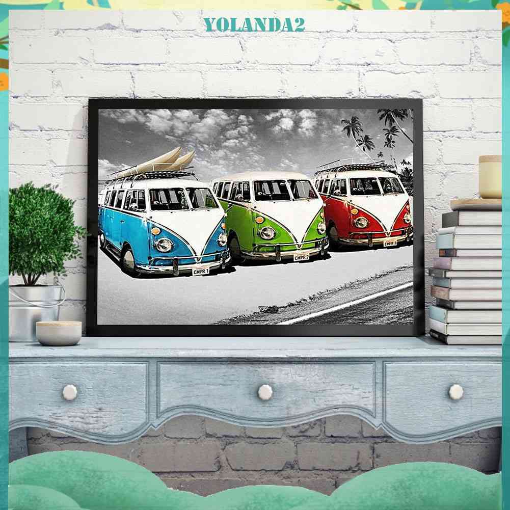 Tranh Đính Đá Kim Cương Toàn Bộ 5D DIY Hình Vẽ Bãi Biển