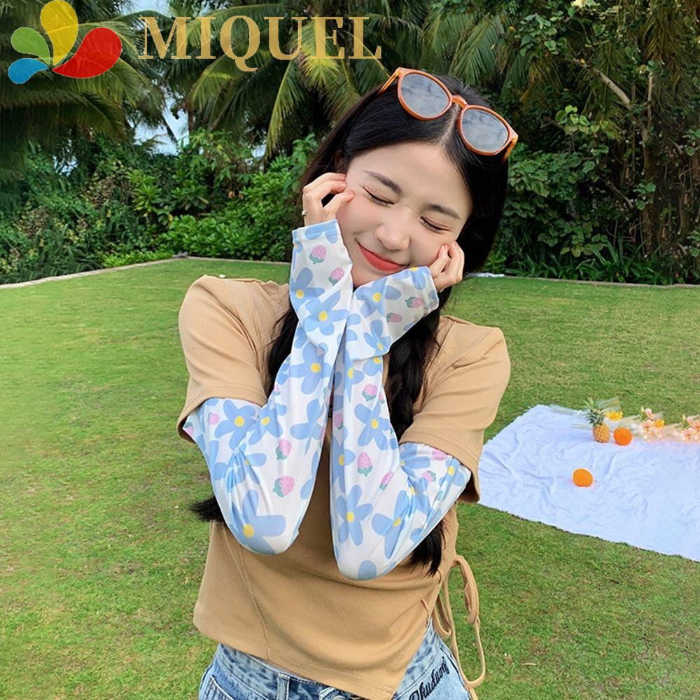 Ống Tay Áo Co Giãn In Họa Tiết Hoạt Hình Dành Cho Nữ