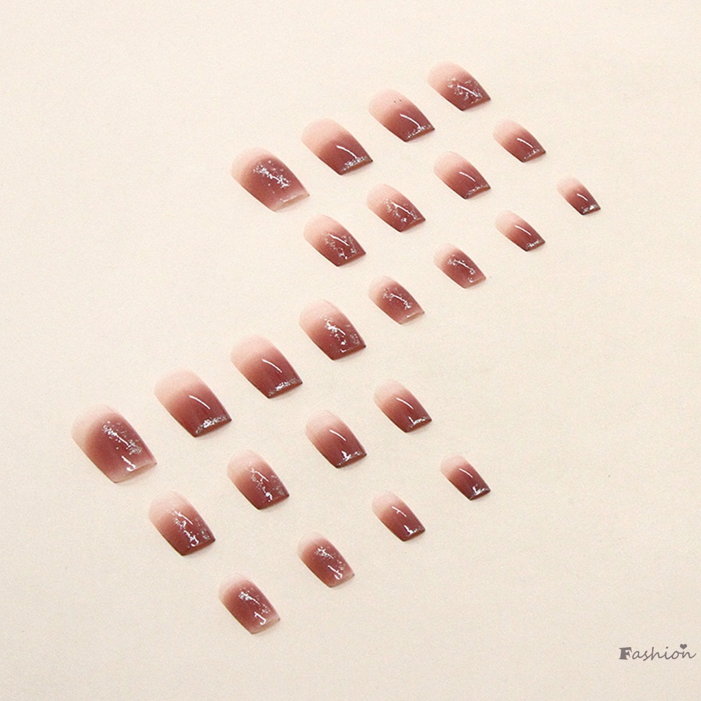 Móng Tay Giả Trong Suốt Tái Sử Dụng Được Màu Gradient Ngọt Ngào &amp; Quyến