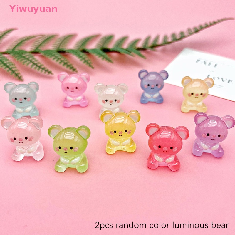 Bộ 2 Mô Hình Gấu Dạ Quang Trang Trí Xe Hơi Mới