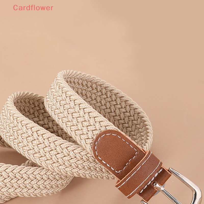 < Cardflower > Thắt Lưng Vải Canvas Da Dệt Không Đục Lỗ Phối Quần Jean Co Giãn Thời Trang Mới Cho Nữ