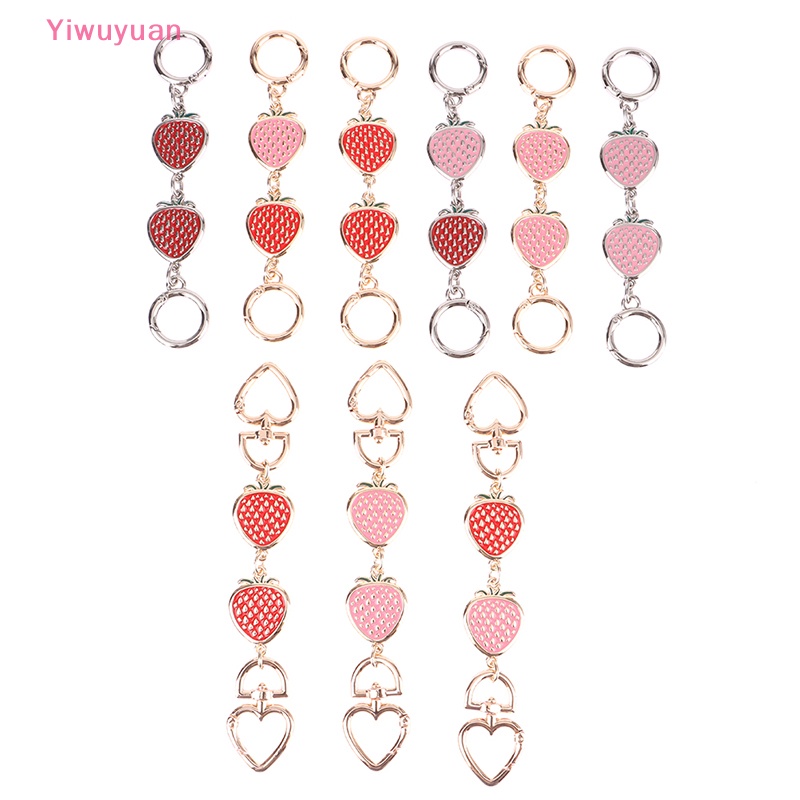 < Yiwuyuan > Dây Xích Mở Rộng Thay Thế Hình Quả Dâu Dễ Thương Trang Trí Túi Xách Mới