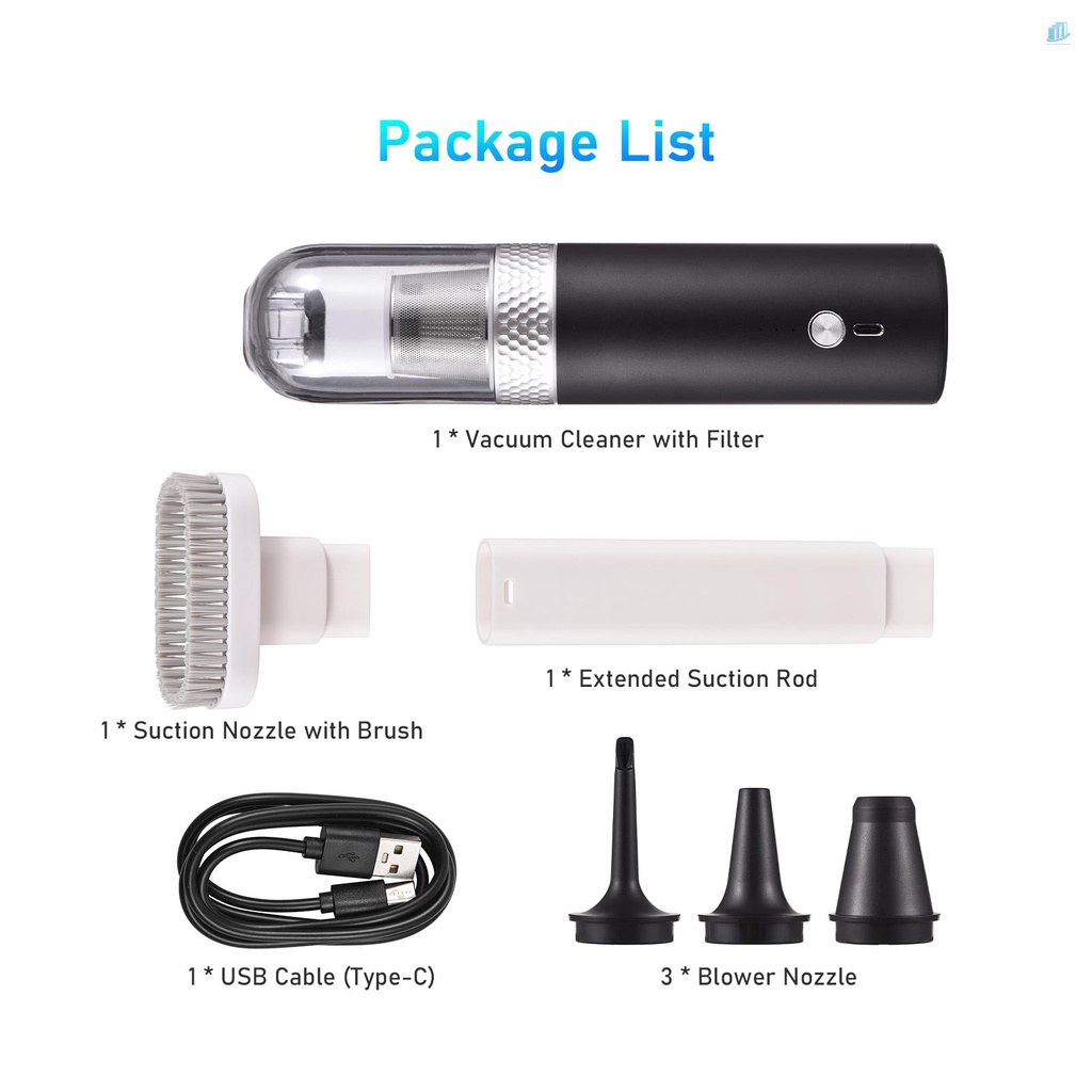 Máy Hút Bụi Chân Không 450Pa 2 Trong 1 Cầm Tay Chuyên Dụng Cho Xe Hơi (S2Vn) 450Pa 2 Trong 1