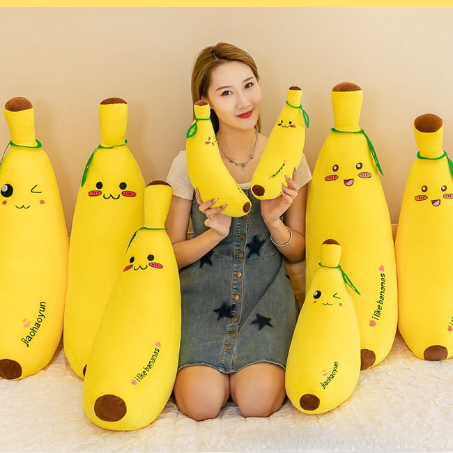 Gối Ôm Hình Quả Chuối Nhồi Bông Ngộ Nghĩnh Đáng Yêu Cho Bé