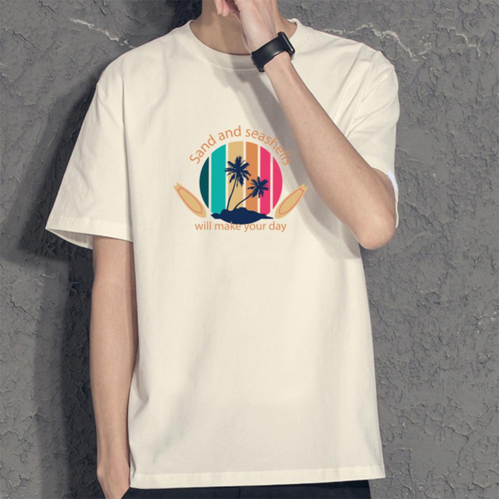 Áo Thun Cotton Dáng Rộng Mềm Mại Thoáng Khí In Chữ H3L7 Thời Trang Mùa Hè Cho Nam