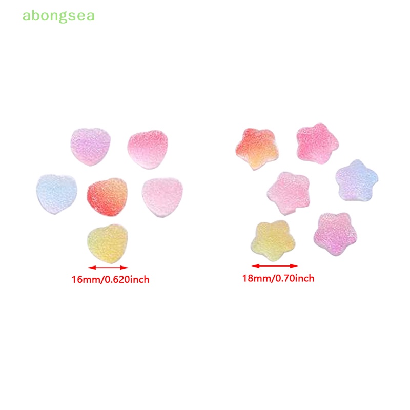 Set 5 Kẹp Tóc Giả Hình Ngôi Sao Năm Cánh Mềm Mại Màu Kẹo Dùng Trang Trí DIY