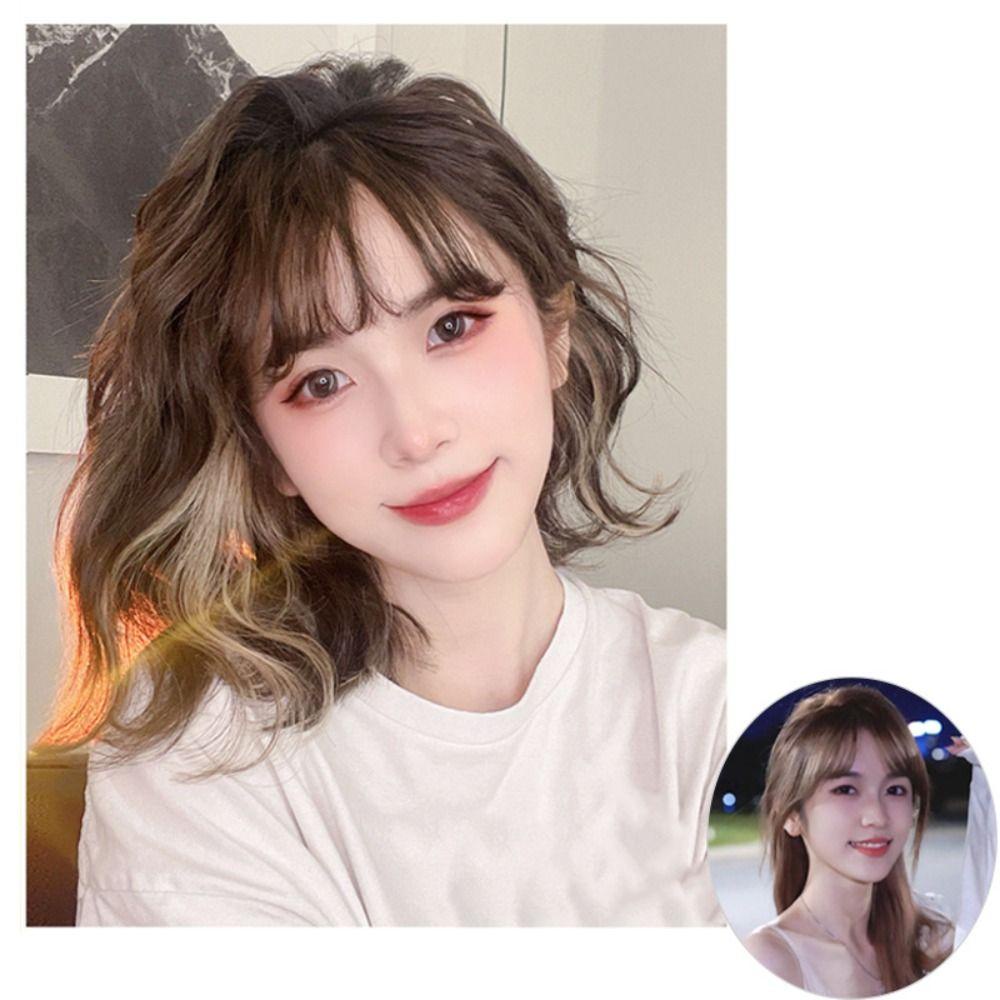 Tóc Giả Ngắn Xoăn Cách Nhiệt Tự Nhiên Chất Lượng Cao WMES15H