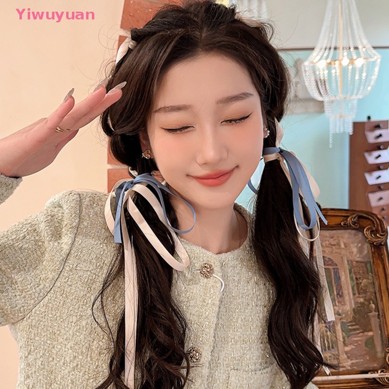 < Yiwuyuan > Kẹp Tóc Nơ Nhung Lớn Phong Cách Vintage Mới