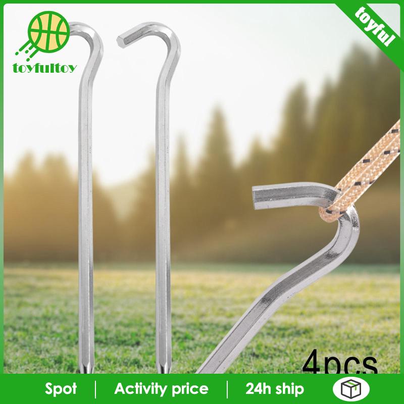 Set 4 Cọc Giăng Lều Trại Hình Lục Giác Tiện Dụng