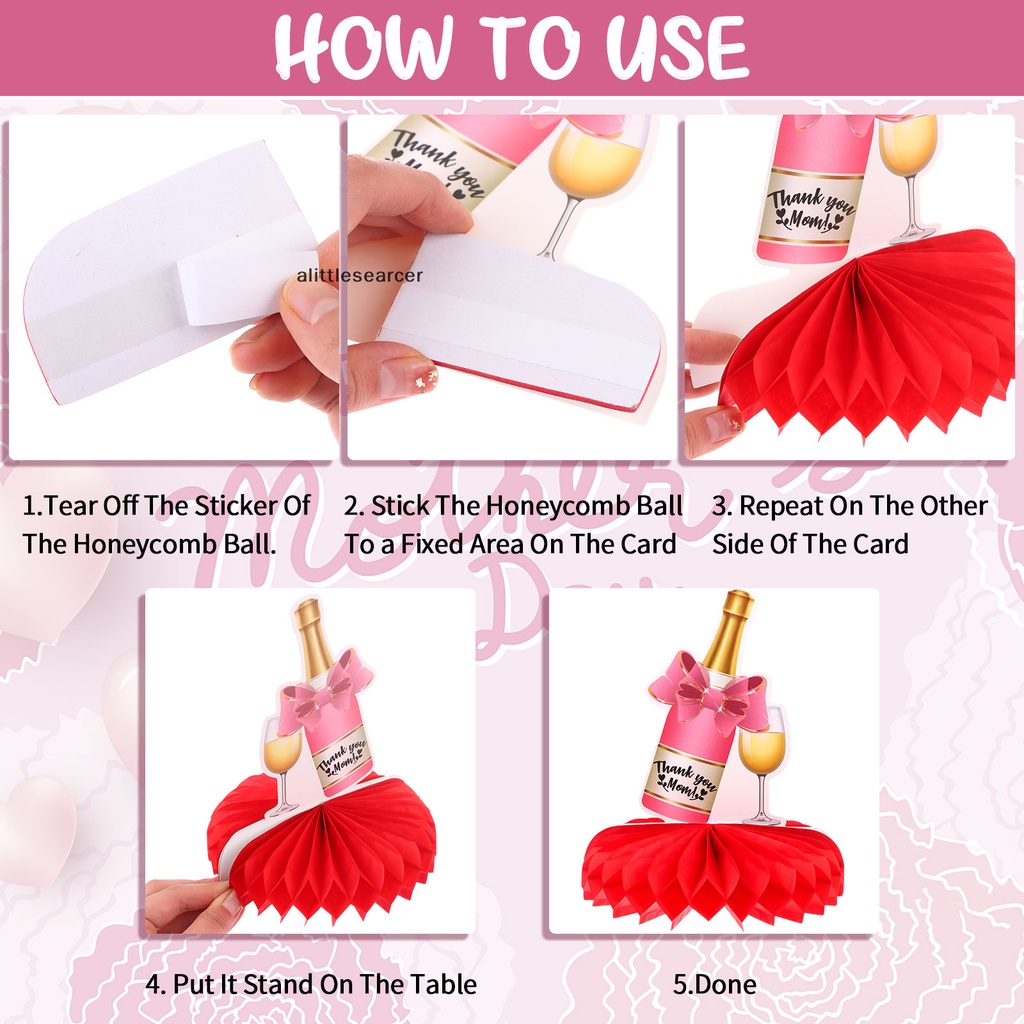 Set 39 Bong Bóng Cao Su Tổ Ong 12 Inch Dùng Trang Trí Tiệc Ngày Của Mẹ