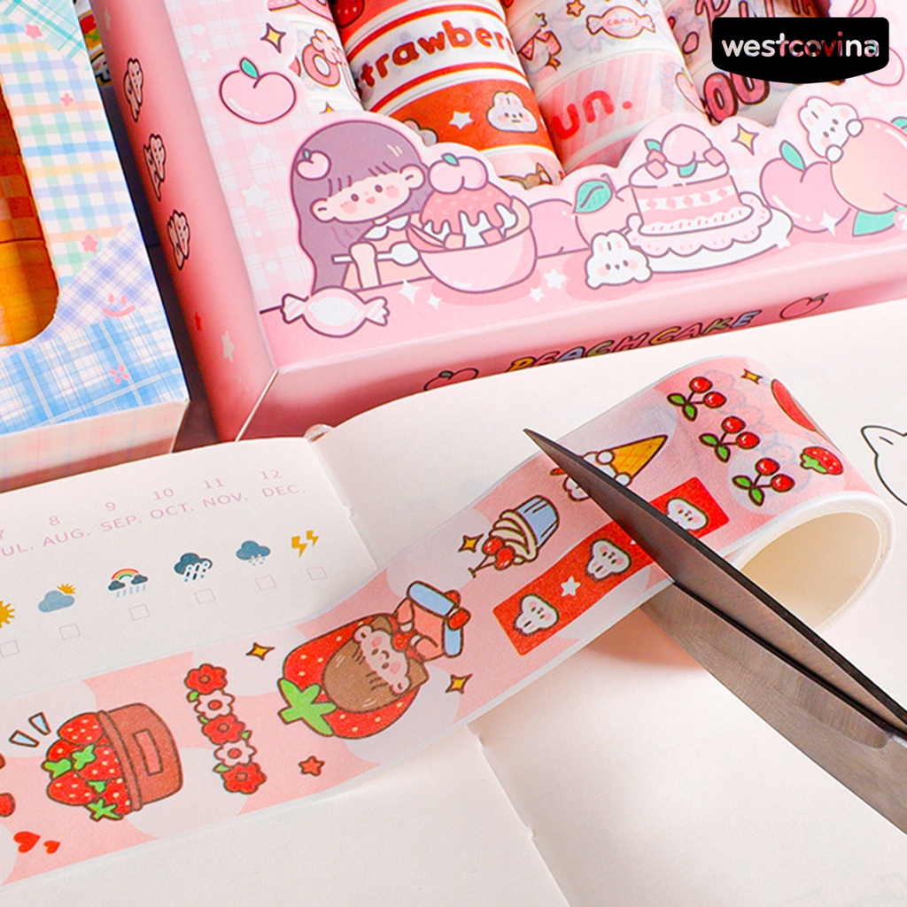 [COD]♪Set 20 Cuộn Băng Keo Giấy Dán Trang Trí Sổ Tay Cho Học Sinh