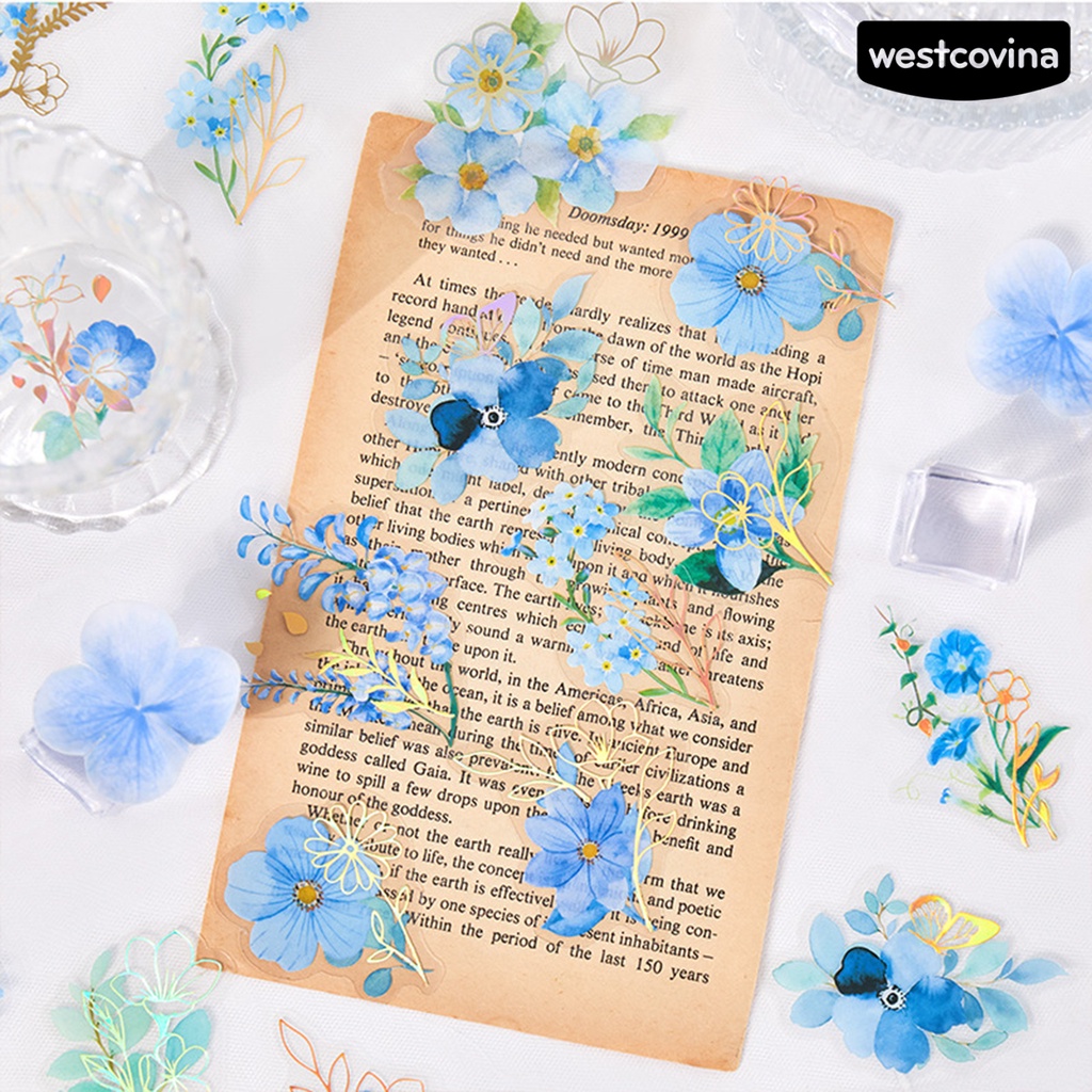 [COD]♪Túi 40 Miếng Dán Tự Dính Chống Thấm Nước Họa Tiết Hoa Xinh Xắn Trang Trí Đa Ứng Dụng