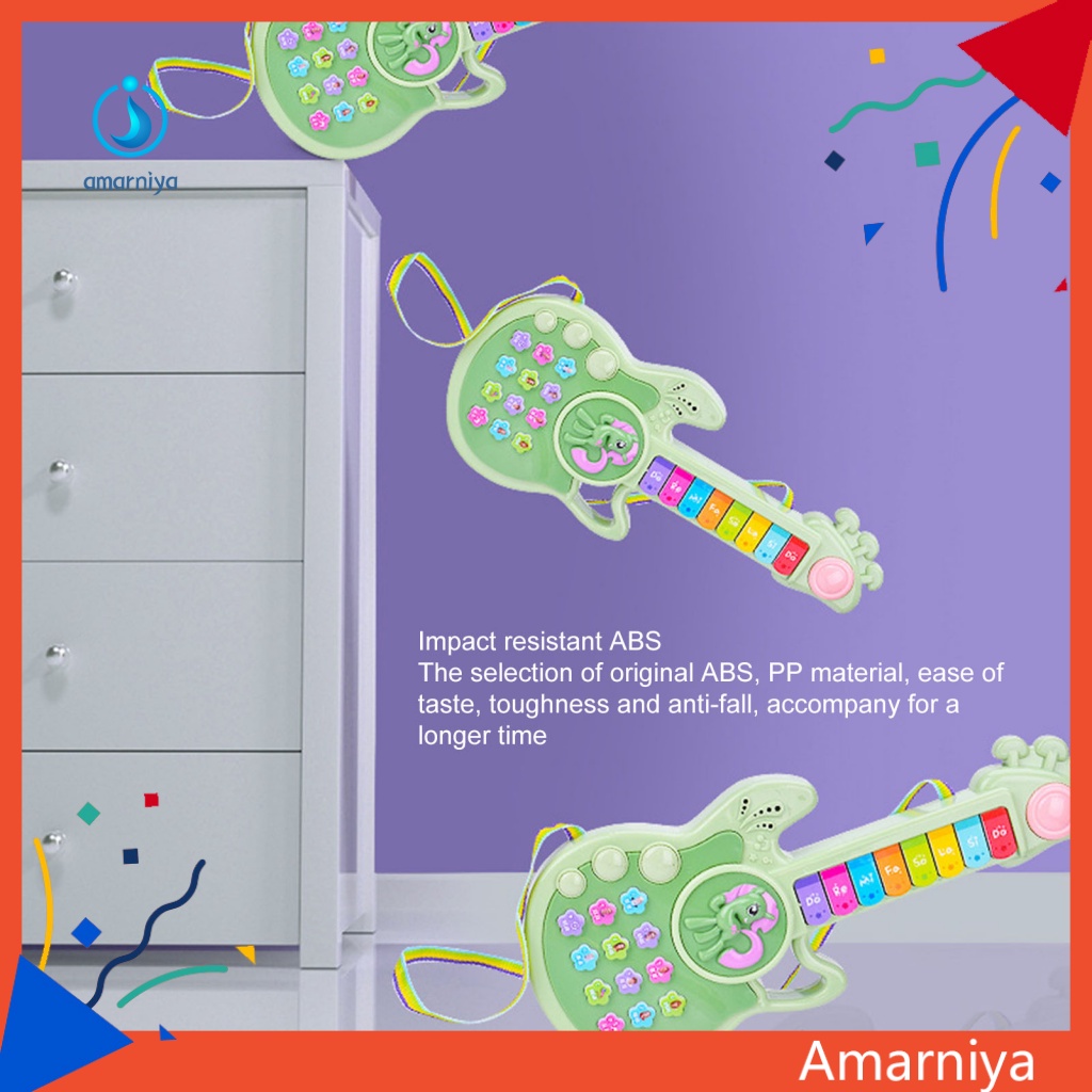 Đồ Chơi Đàn Ghita Điện AMAR Accompanying Đa Năng Có Dây Đeo Tiện Lợi Cho Bé Gái