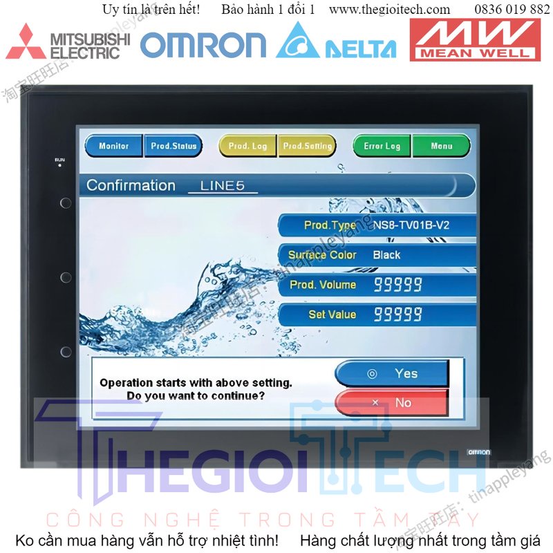 Màn hình cảm ứng Omron NS5-SQ11B-V2 - HMI 5.7 inch, thiết kế nhỏ gọn, giao diện trực quan, phù hợp cho các ứng dụng điều khiển và giám sát trong tự động hóa công nghiệp.