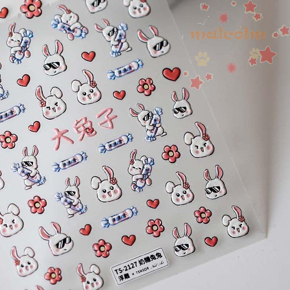 Miếng Dán Trang Trí Móng Tay Hình Gấu Hoạt Hình Thời Trang Dành Cho Nữ