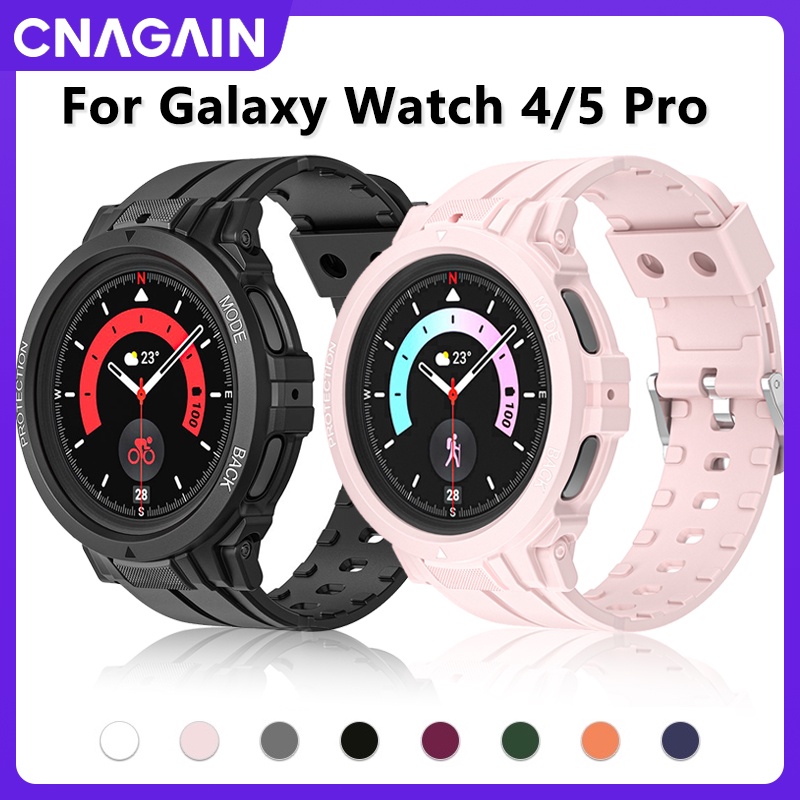 Ốp Silicone + Dây Đeo 45mm Cho Đồng Hồ Thể Thao Samsung Galaxy Watch 5 Pro 5 / 4 40 44mm