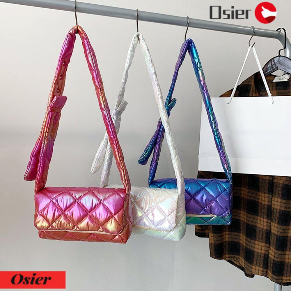 1 Túi Kẹp Nách Gọn Nhẹ Họa Tiết Kẻ Sọc Thời Trang Mùa Đông