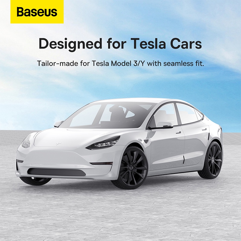 Bộ 6 Miếng Dán Baseus Chống Va Chạm Cho Cửa Xe Hơi Tesla Model 3 / Y