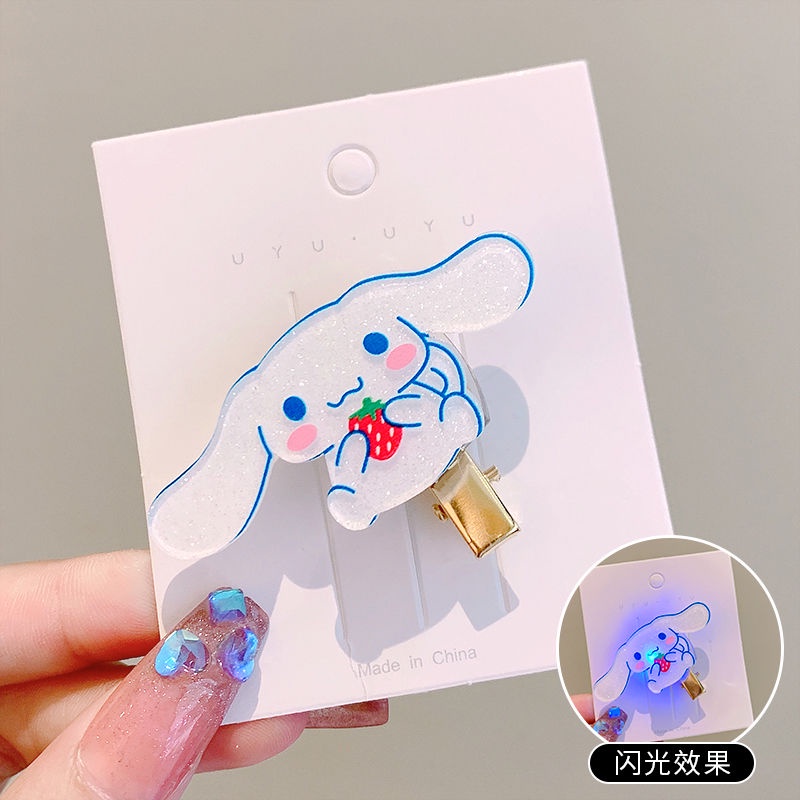 Kẹp Tóc Hình Hoạt Hình Màu Dạ Quang Phong Cách Hàn Quốc Xinh Xắn