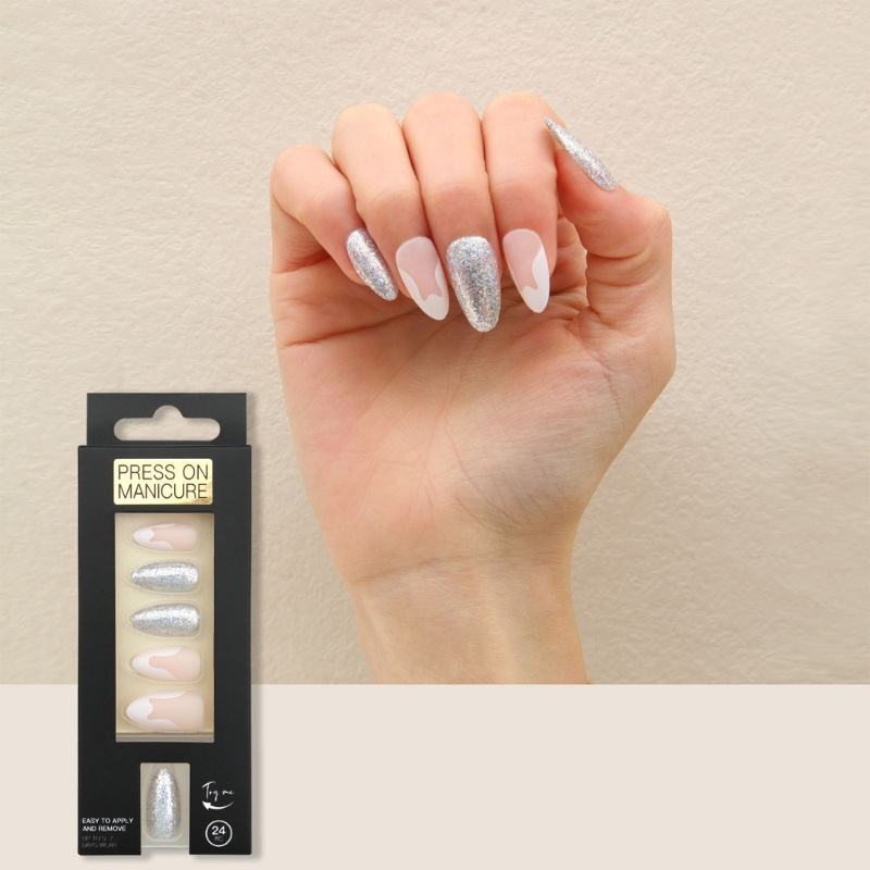 Time * Móng Tay Giả Acrylic Dạng Nhấn Màu Gradient Kèm Đầu Nhấn