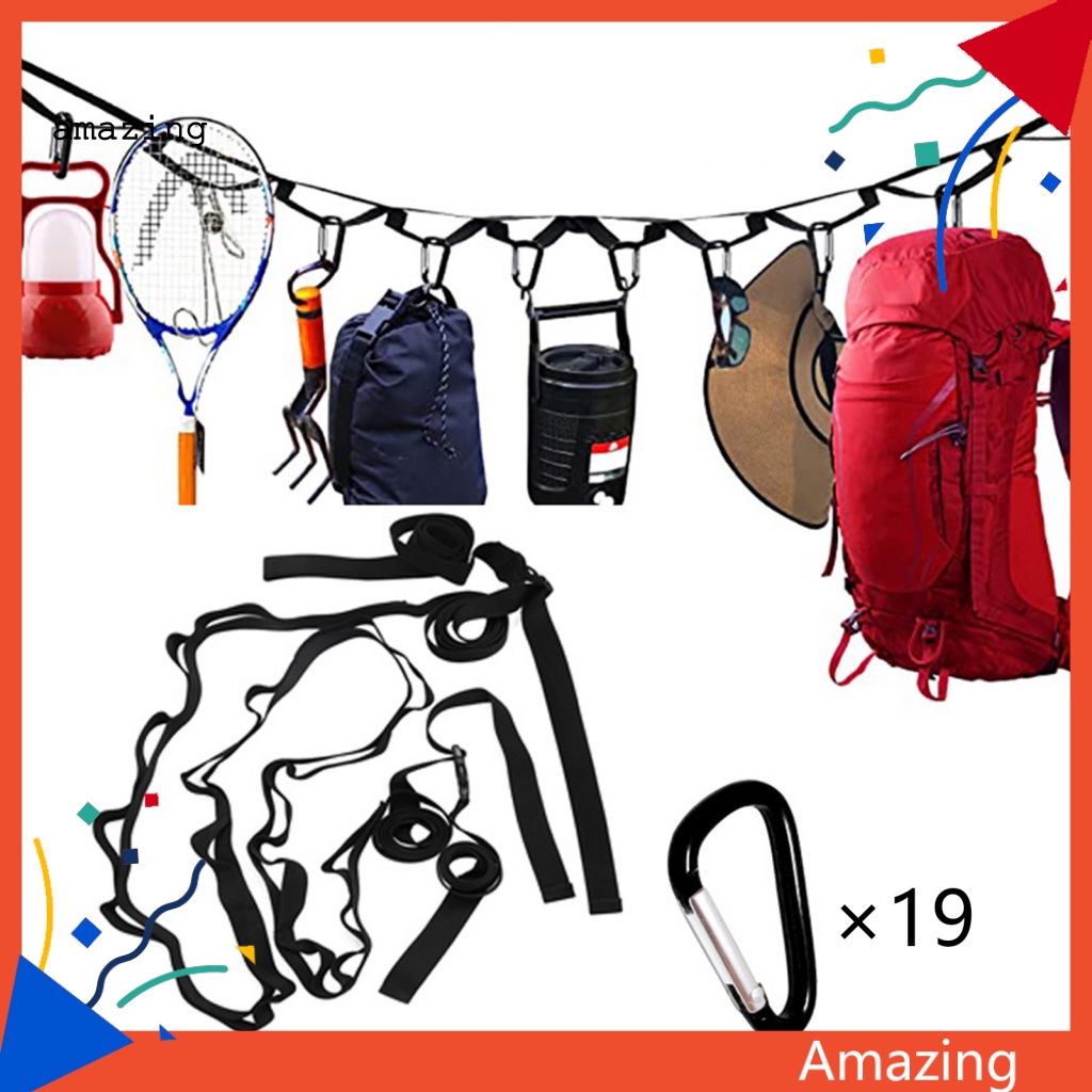 Dây Treo Quần Áo Cắm Trại Kèm Móc Chắc Chắn Tiện Dụng