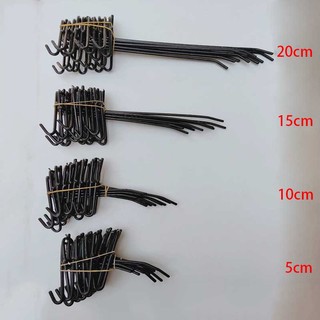 Combo 10 móc cài lưới sắt sơn tĩnh điện màu đen trắng treo ốp điện thoại phụ kiện, tay cài lưới sắt treo đồ siêu thị
