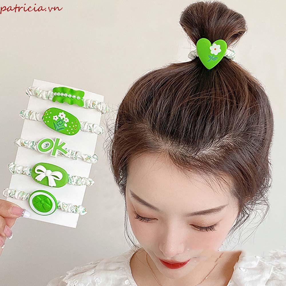 Dây Cột Tóc Co Giãn Hình Hoa Tulip Mặt Cười Ngọt Ngào Thời Trang Phong Cách Hàn Quốc